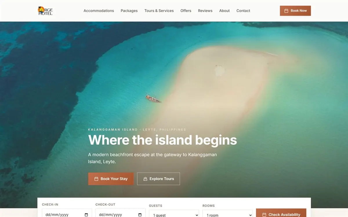 Screenshot of RGE Hotel